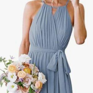 Dusty Blue Bridesmaid Dress or Formal Gown